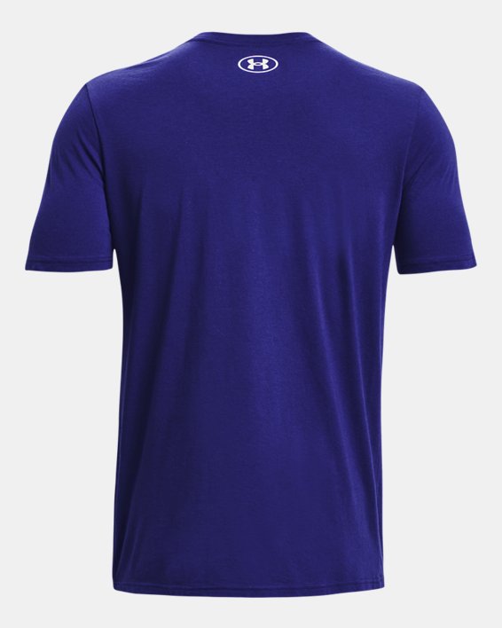 Men's UA Camo Chest Stripe Short Sleeve, Blue, pdpMainDesktop image number 5